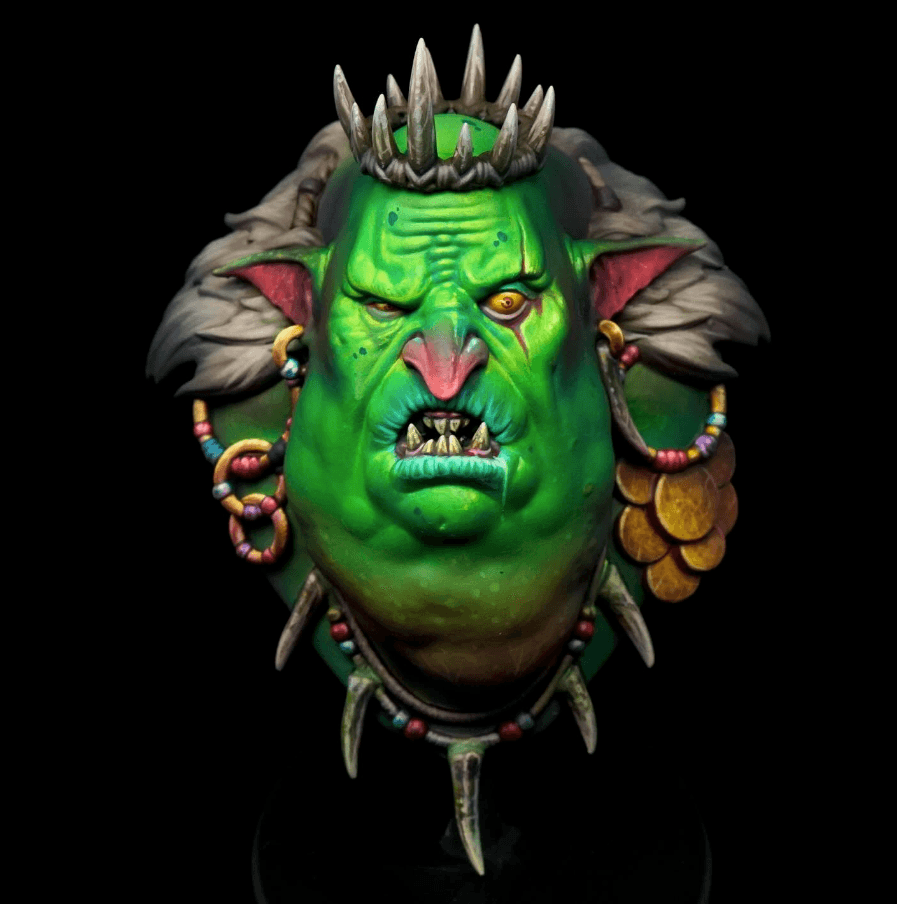 Busto Ork, escala display